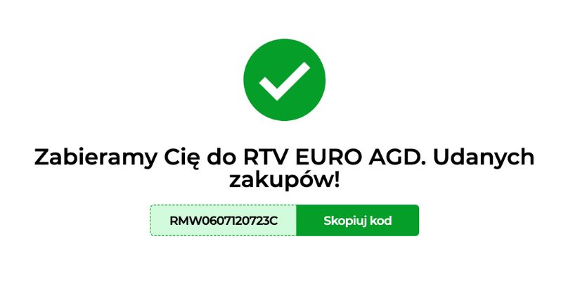 Jak skopiować kod rabatowy RTV EURO AGD do schowka