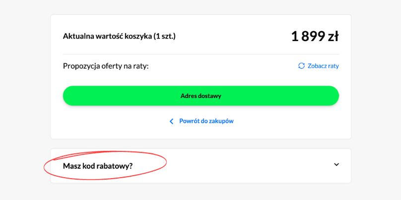 Gdzie wpisać kod rabatowy Ole Ole