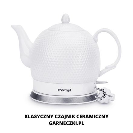 Klasyczny czajnik ceramiczny do każdej kuchni