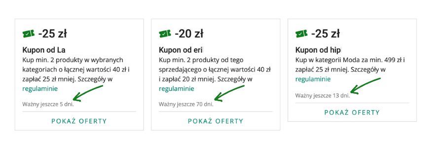 Jak sprawdzić datę ważności kuponów Allegro